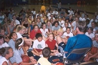 Michael Hummel addressing a camp session